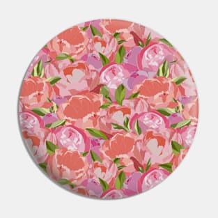 Floral Peony Pattern Pin