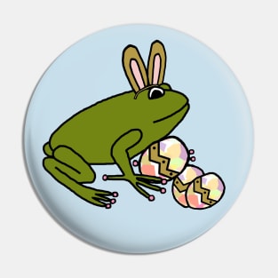 Funny Easter Bunny Ears Frog Pin