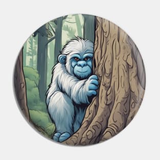 awkward yeti inspired Shy Sasquatch Pin