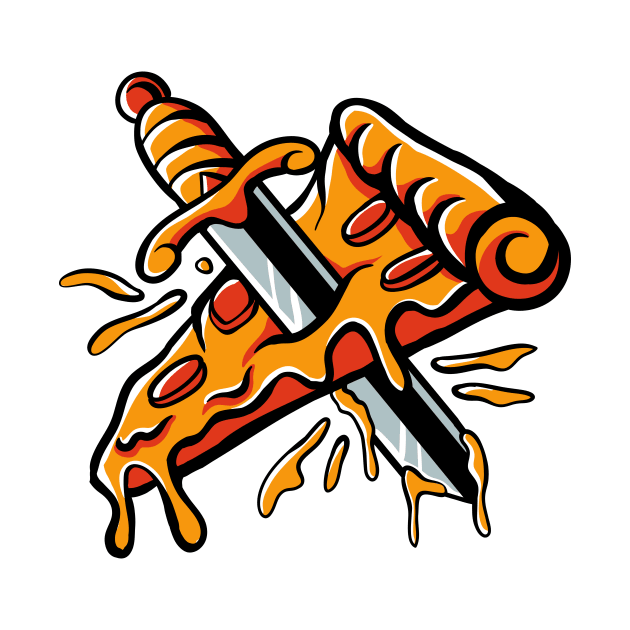 stabbed pizza by PlasticGhost