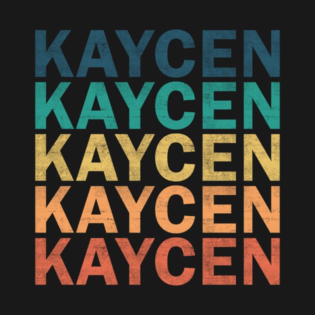 Kaycen Name T Shirt - Kaycen Vintage Retro Name Gift Item Tee by henrietacharthadfield