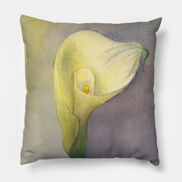 Calla Lily Flower Pillow by VeraAlmeida