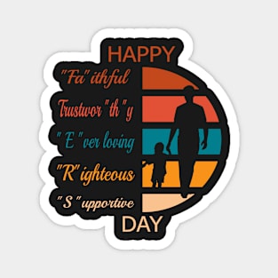 Retro Happy Father's Day  - Best  Dad Ever Magnet