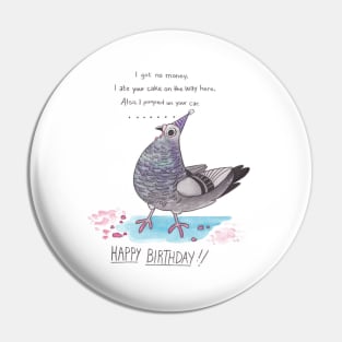 Happy Birdday Pin