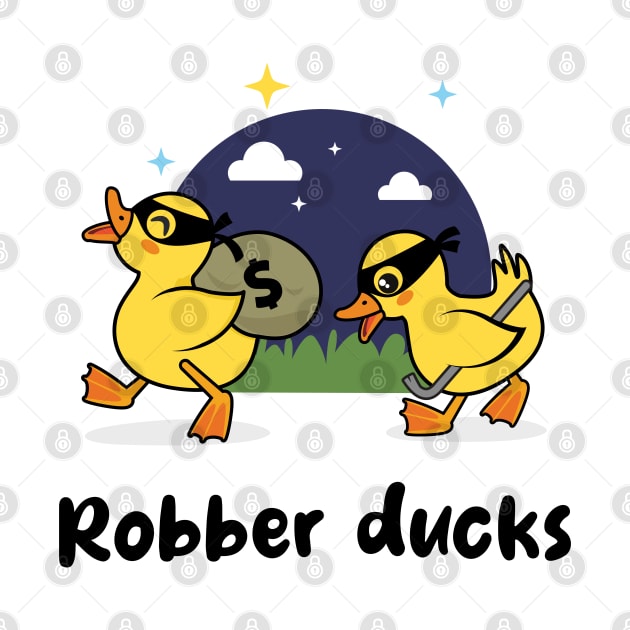 Robber ducks (on light colors) by Messy Nessie