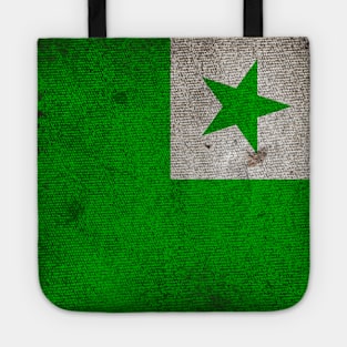 Distressed Esperanto Flag Tote