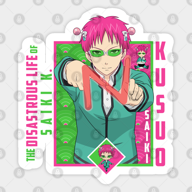 The Disastrous Life Of Saiki K Saiki Kusuo Saiki Kusuo Sticker Teepublic 20 thang 11 nam 2017 □ kết thuc fic : the disastrous life of saiki k saiki kusuo
