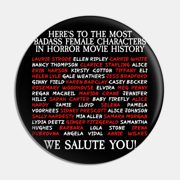 Women of Horror Pin by Scott Neumyer