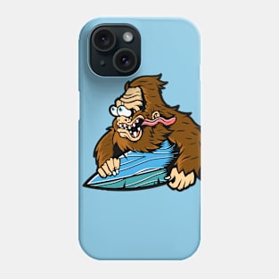 Sasquatch Surfer Cartoon Phone Case