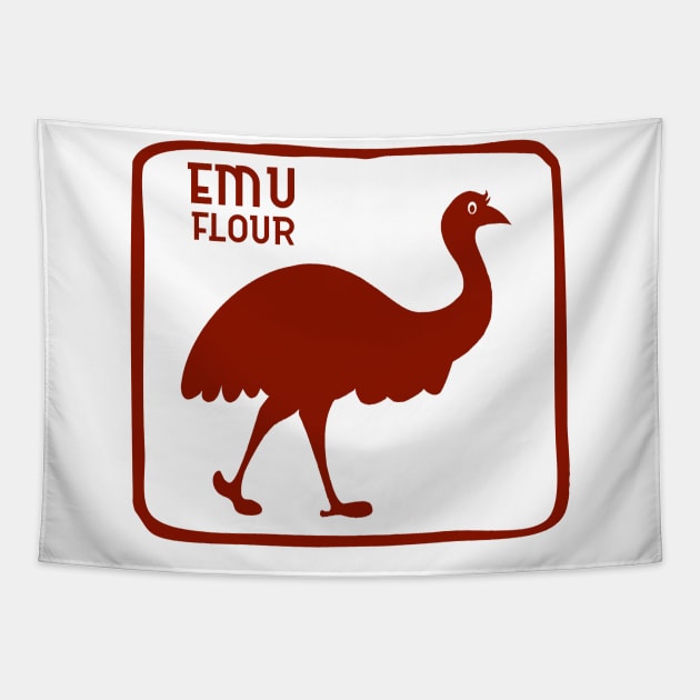 Emu Dingo Flour Australia Souvenir Tapestry by Closeddoor