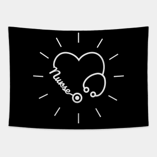 Heart Shape Nurse Equipment Tapestry