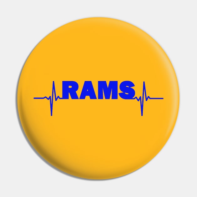 Rams heartbeat Pin by Flyingpanda