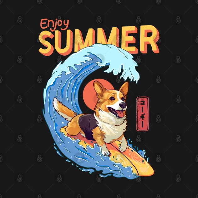 Corgi Enjoy Summer by Almasha