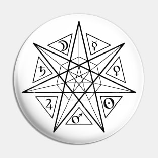 Septagram Alchemy 7 Pointed Star Pin