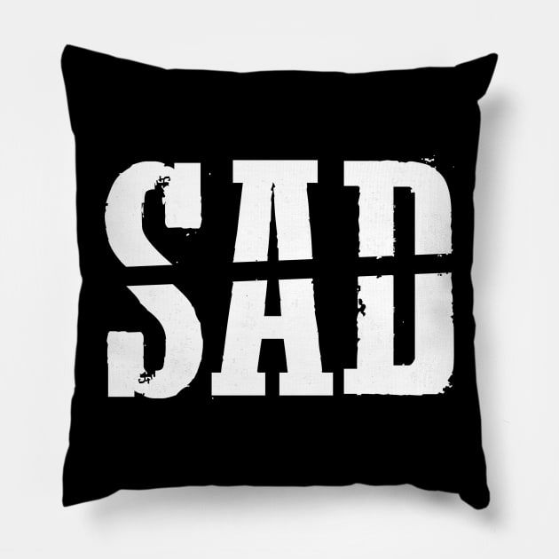 sad bad feelings art expressing Pillow by yassinnox