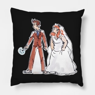 Space Boy and Earth Girl Pillow