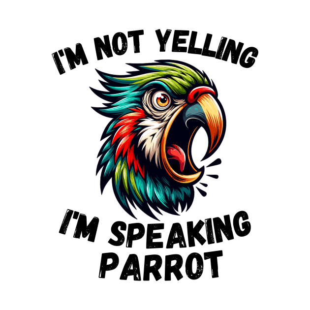 Vibrant Angry Parrot Screaming Exotic Bird by DefineWear