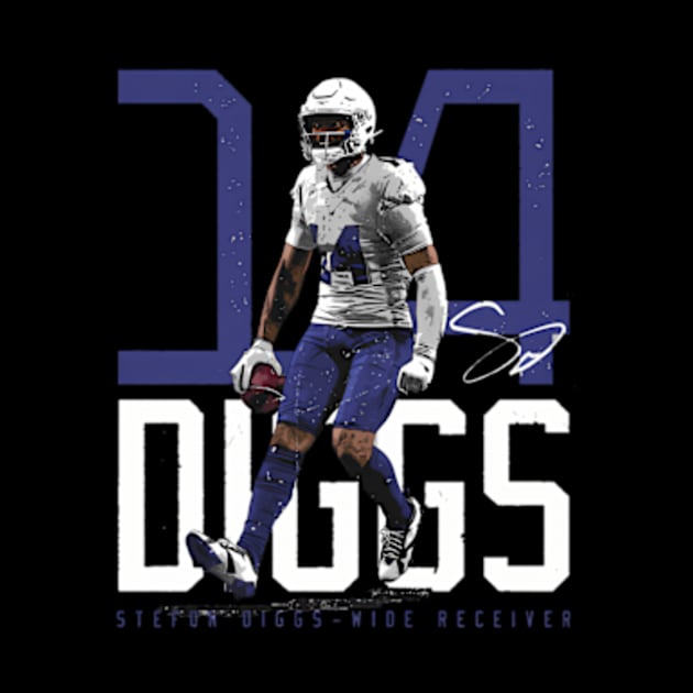 Stefon Diggs Buffalo Bold Number by Sink-Lux