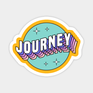 Journey - Colorful Layered Retro Letters Magnet