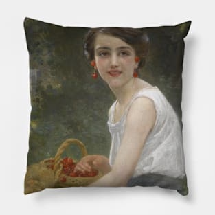 The Cherry Girl by Guillaume Seignac Pillow