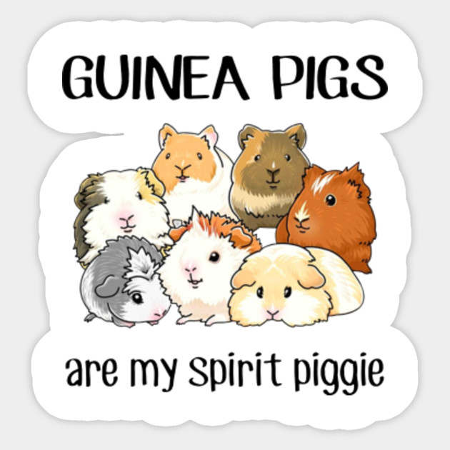 Guinea Pigs Are My Spirit Piggie - Love Guinea Pigs - Sticker | TeePublic