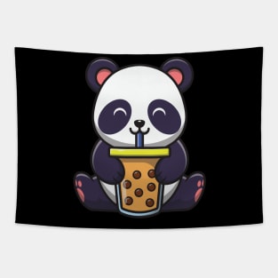 Kawaii Cute Anime Panda Otaku Japanese Bubble Boba Tea Gifts Tapestry