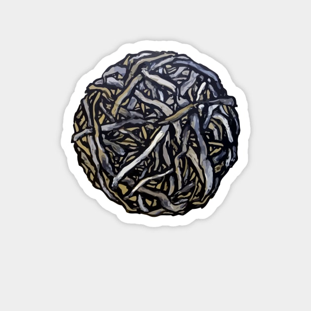 Rubber Band Ball Magnet by karlfrey