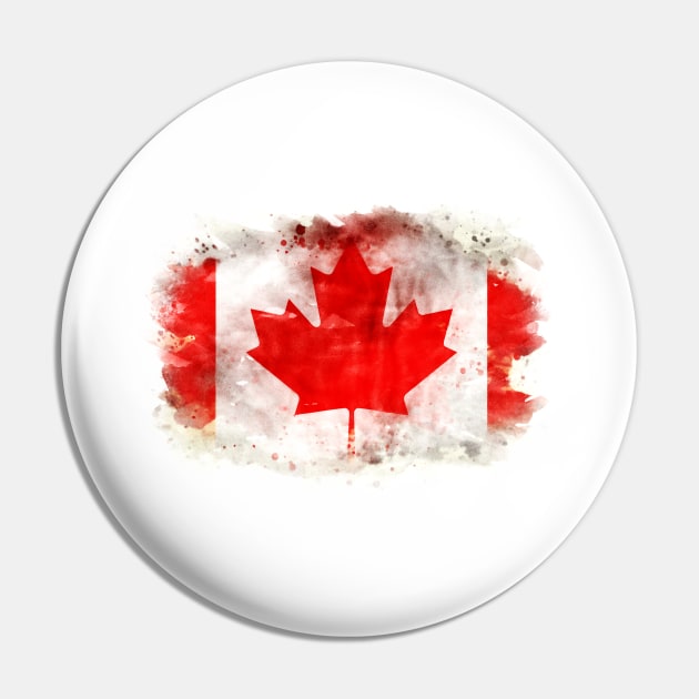 CANADA National flag watercolor artwork Pin by Naumovski