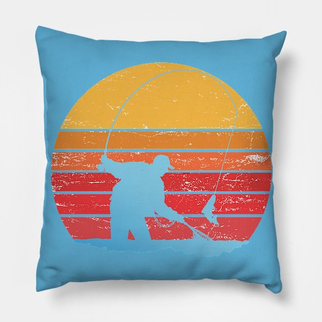 Vintage Fishing design for Fisher-man and Fisher-women Pillow by affane