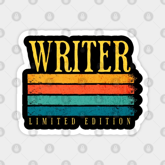Retro Grunge Writer Limited Edition Magnet by H. R. Sinclair