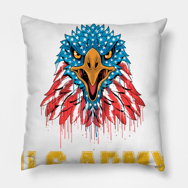 veterans day army Pillow by barwarrior