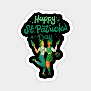 Happy St. Patrick Day - Girl's Party Magnet