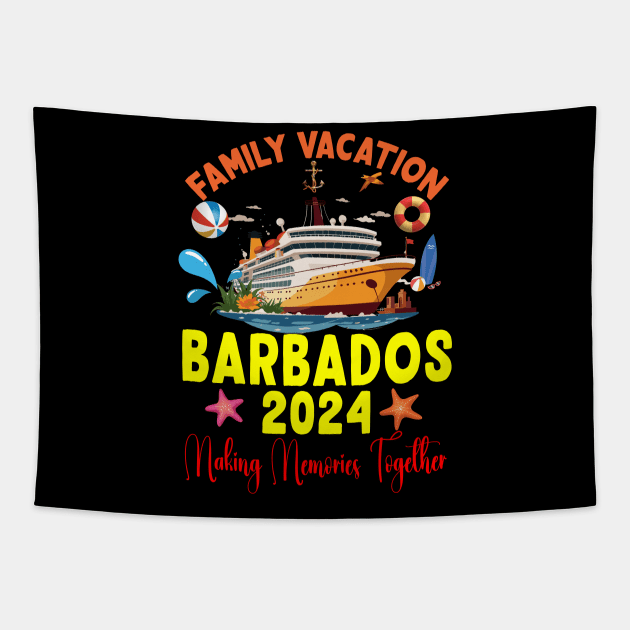 Family Vacation Barbados 2024 Family Matching Group Summer Tapestry by Spit in my face PODCAST