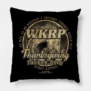 VINTAGE WHITE THANK GIVING TURKEYDROP 1978 Pillow