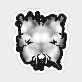 Rorschach Moth Ink Blot Test White Magnet