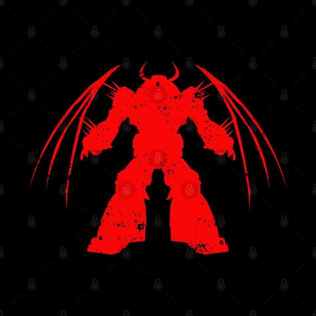 Robot silhouette  (Red) by Illustratorator