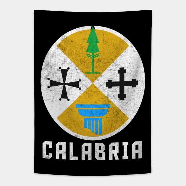 Calabria Italy / Italian Region Vintage Look Design Tapestry by DankFutura