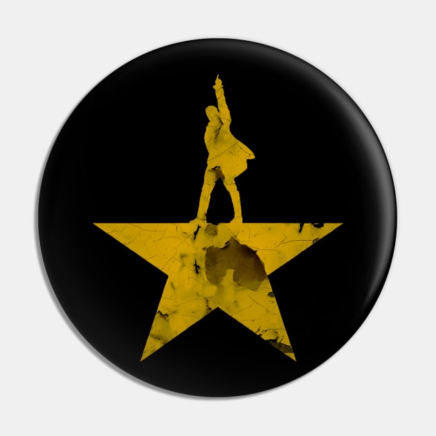 Rise Up Hamilton Musical Retro Fanart Design Pin by gleaming vega