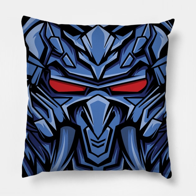 Mecha Gundam Blue Pillow by Niche