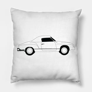 Kharmann Ghia Black Outline Pillow