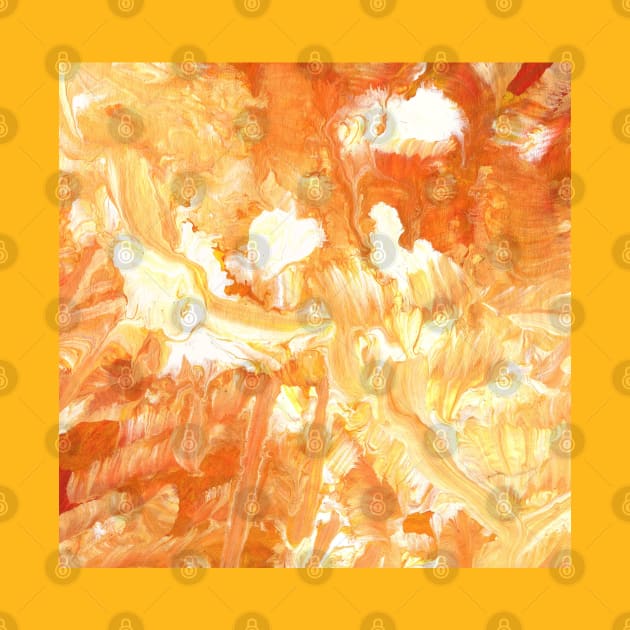 Swirls of Orange and White by Art By Cleave