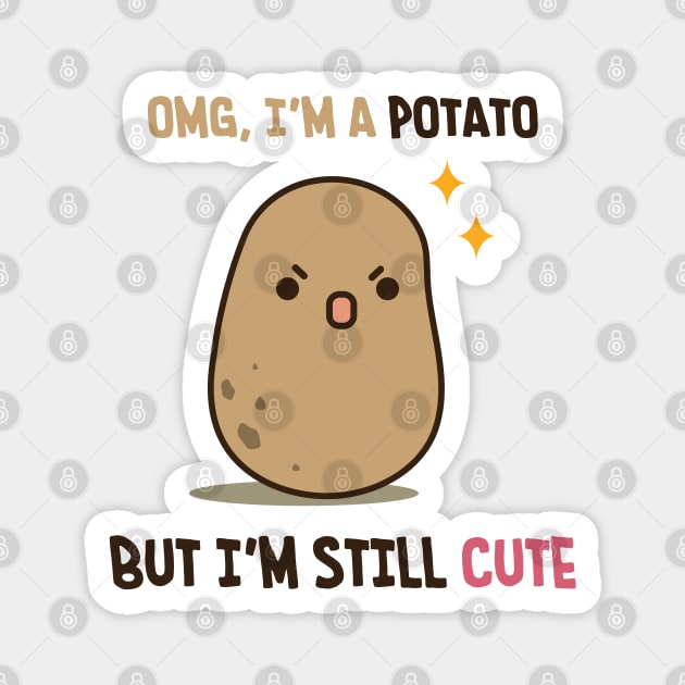 Cute potato is cute Magnet by clgtart