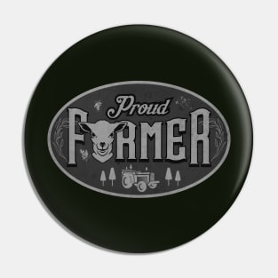 Proud Farmer Vintage Pin