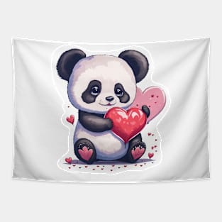 Minimal Cute Baby Panda Tapestry