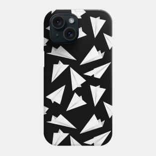 Paper Planes Pattern Black and White Phone Case