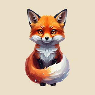 Cute Fox Art Illustration T-Shirt