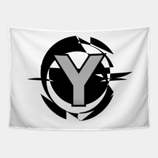 Futuristic Modern Letter Y Tapestry