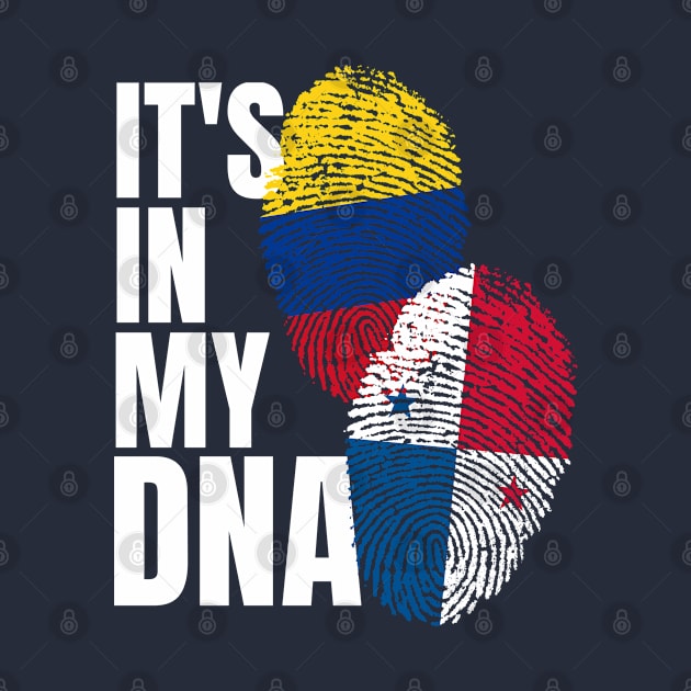 Colombian Plus Panamanian Mix Heritage DNA Flag by Just Rep It!!