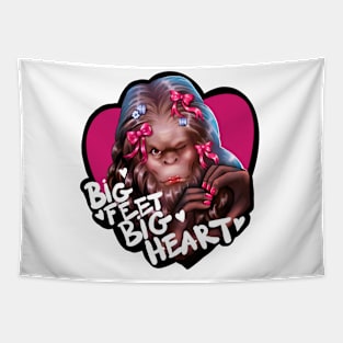 Big Feet Big Heart Tapestry