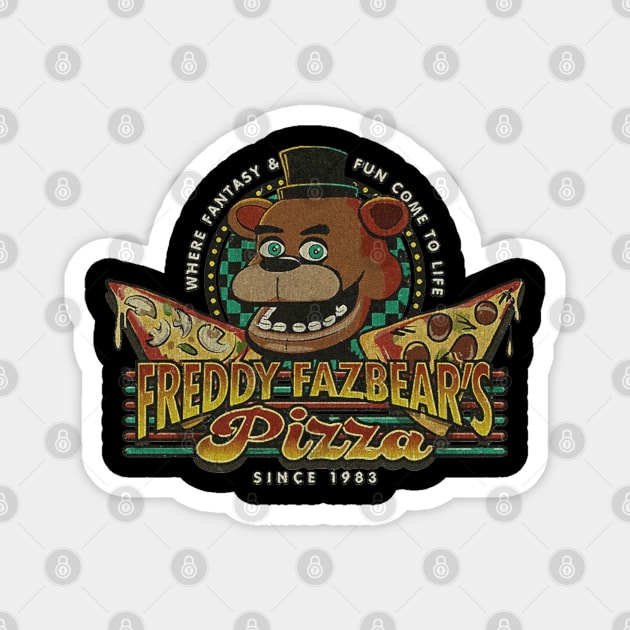 Freddy Fazbears Pizza Magnet by Ilustra Zee Art